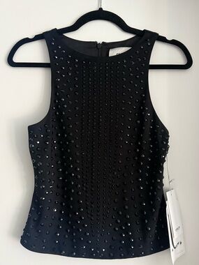 CHRLDR Black Studded Sleeveless Camisole